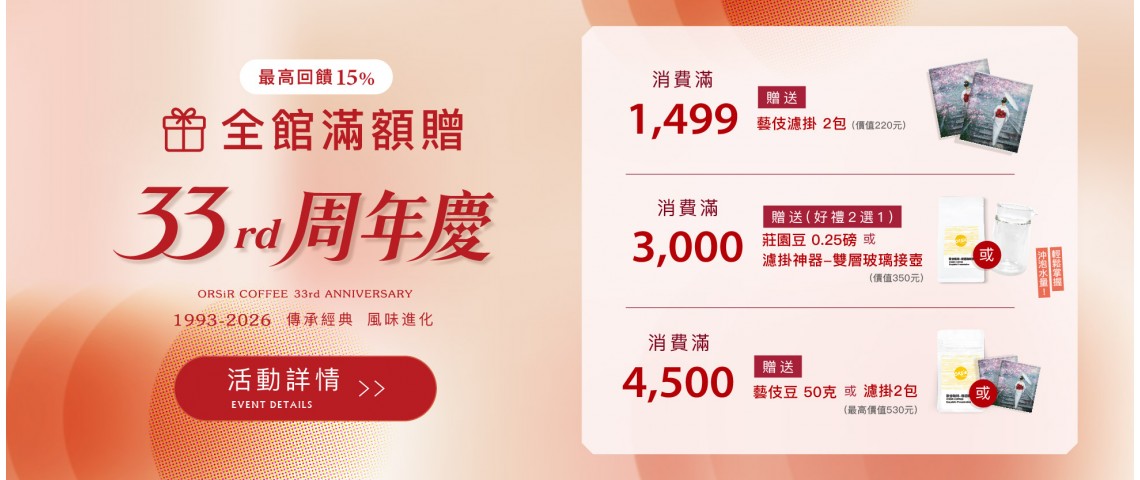 33周年慶滿額