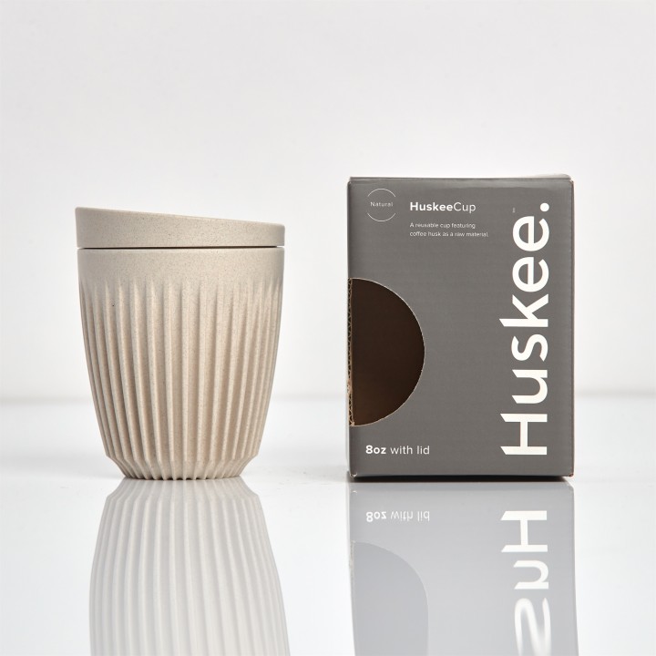 HuskeeCup & Lid 杯含蓋 8oz（米羅白）