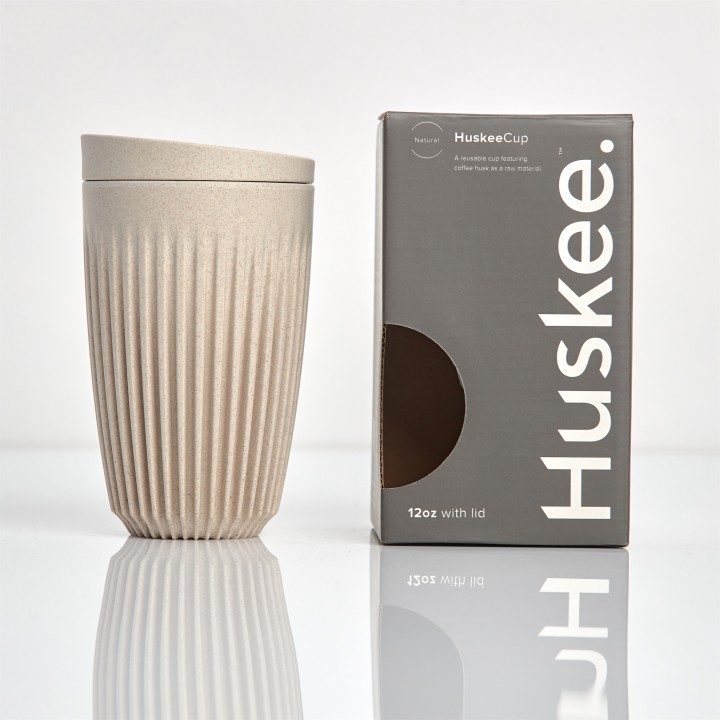 HuskeeCup & Lid 杯含蓋 12oz（米羅白）